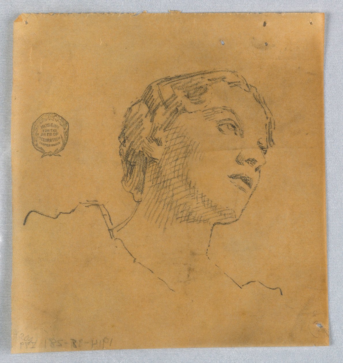 Esboço da cabeça de uma mulher de Francis Augustus Lathrop