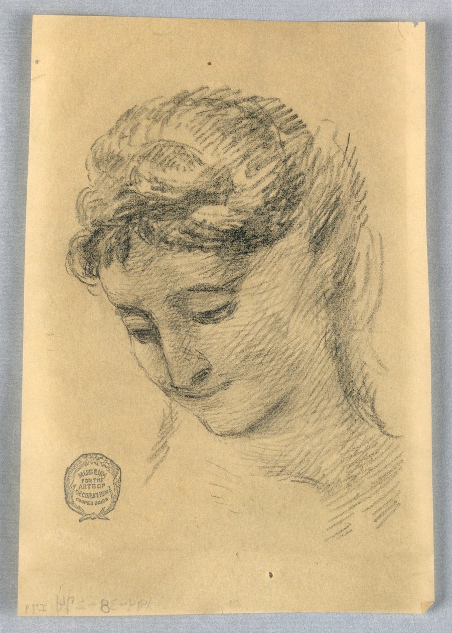 Esboço da cabeça de uma mulher de Francis Augustus Lathrop