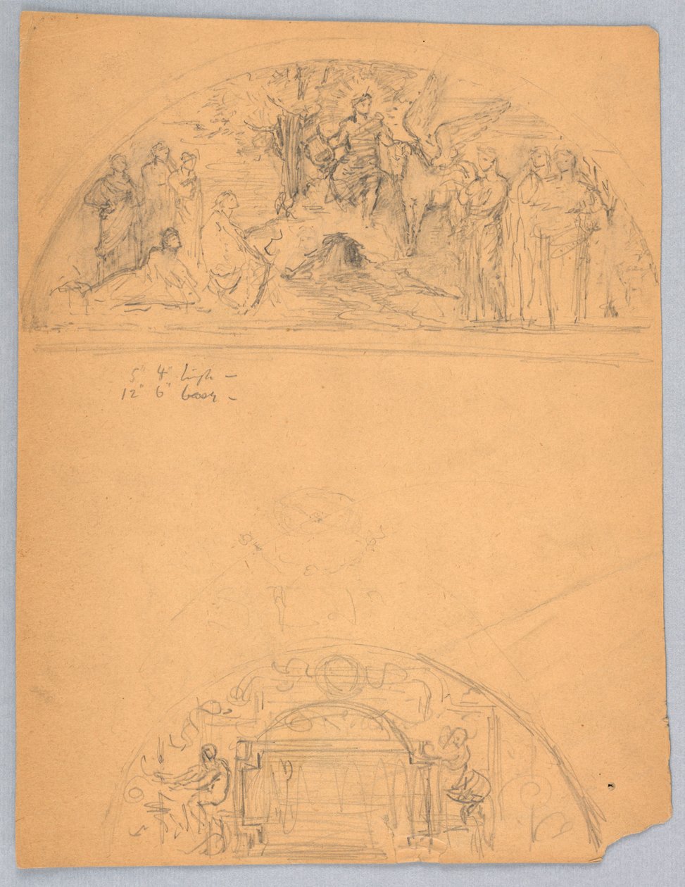 Esboços de Duas Lunetas de Francis Augustus Lathrop