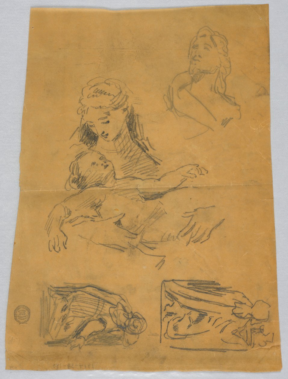 Esboços da Virgem e dos Magos de Francis Augustus Lathrop