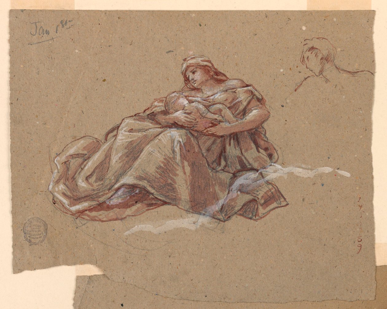 Estudo para "Caridade", Igreja de São Bartolomeu, Nova York, NY de Francis Augustus Lathrop