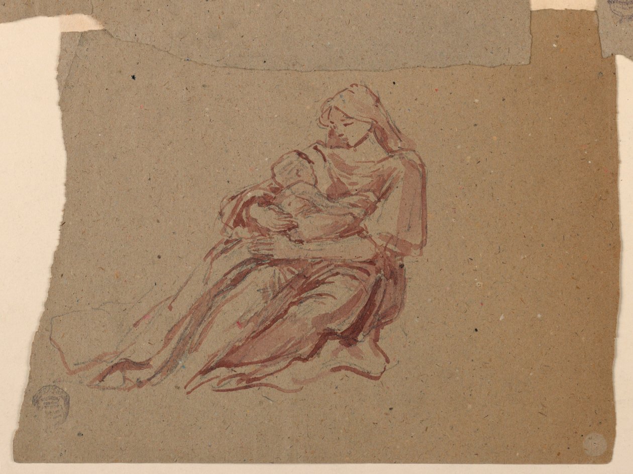Estudo para "Caridade", Igreja de São Bartolomeu, Nova York, NY de Francis Augustus Lathrop