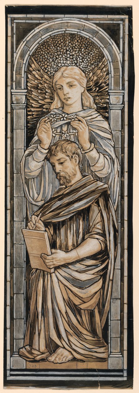 Estudo para a Goddard Memorial Window, na Igreja de São João, Providence, Rhode Island de Francis Augustus Lathrop