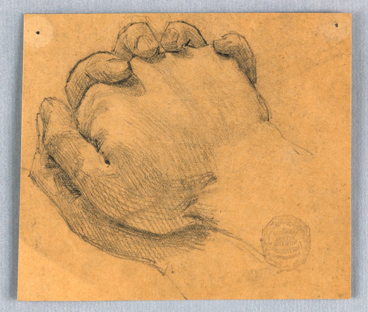 Estudo das mãos entrelaçadas de Francis Augustus Lathrop