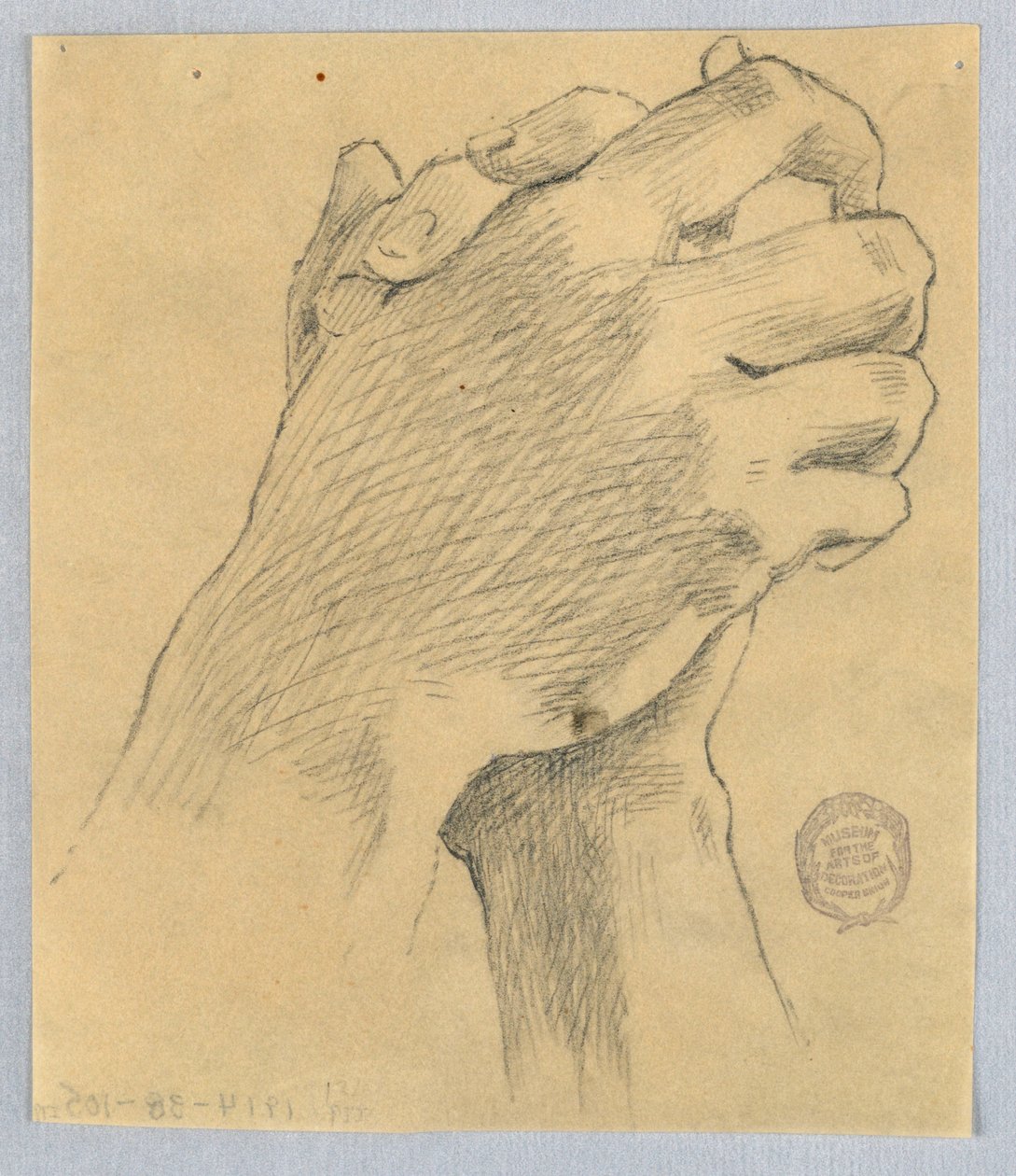 Estudo das mãos entrelaçadas de Francis Augustus Lathrop
