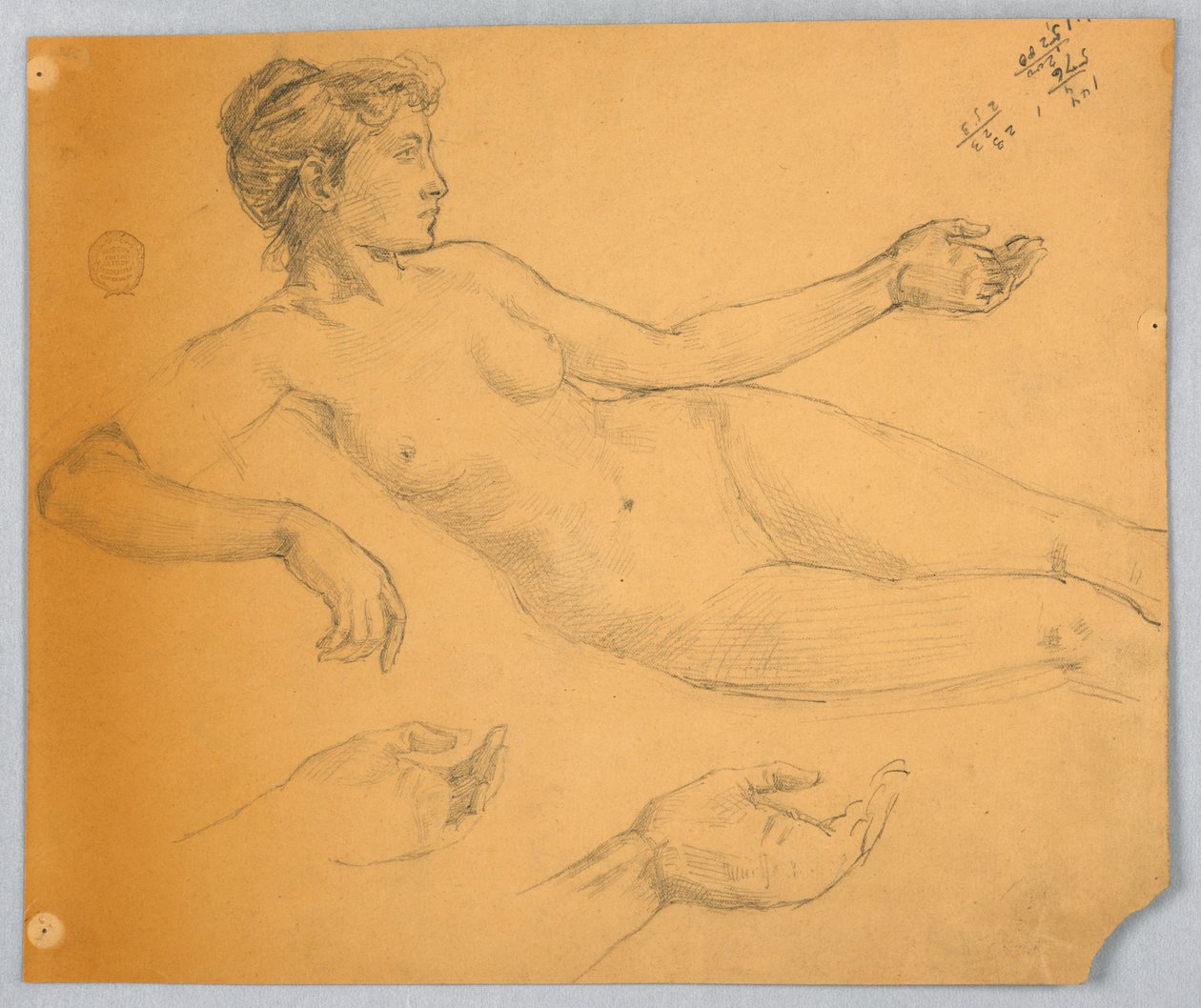 Estudo da Figura Nua de Francis Augustus Lathrop