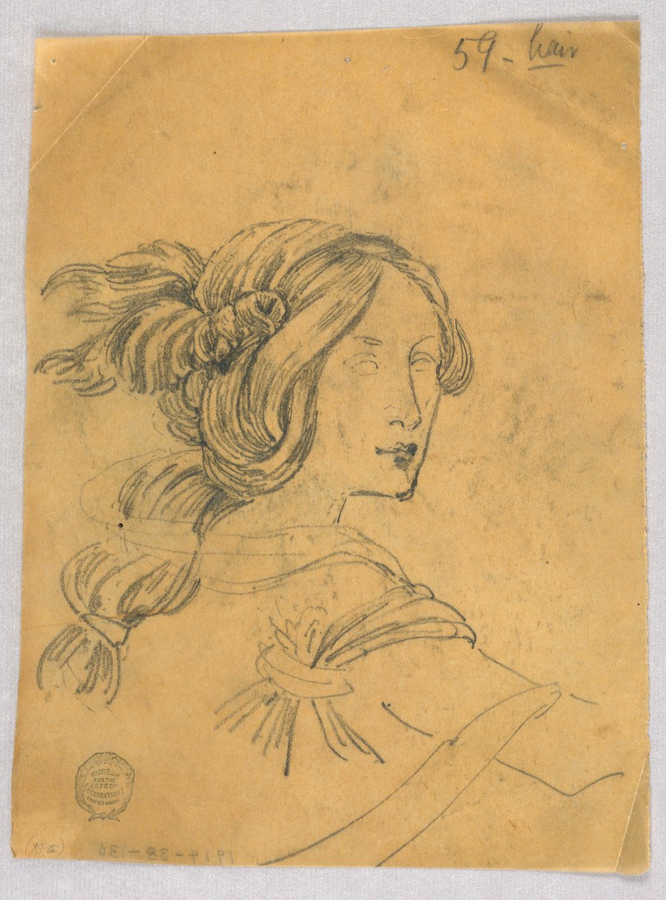Estudo da cabeça e ombros da mulher de Francis Augustus Lathrop
