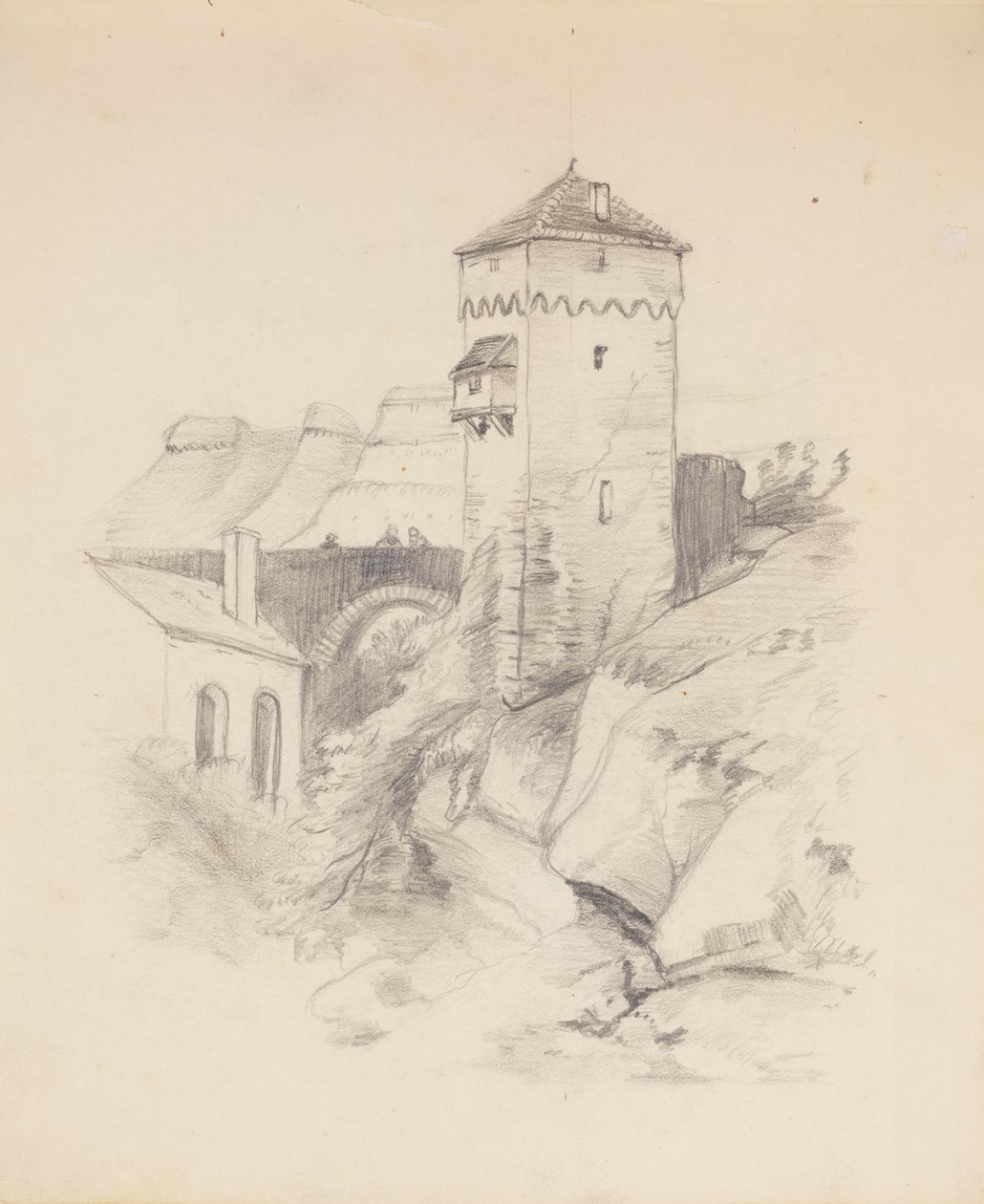 Torre em uma vila de Francis Augustus Lathrop