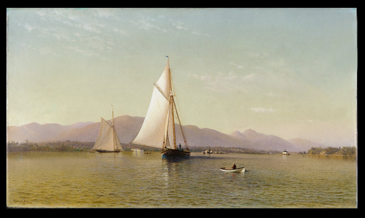 O Hudson em Tappan Zee, 1876 de Francis Augustus Silva