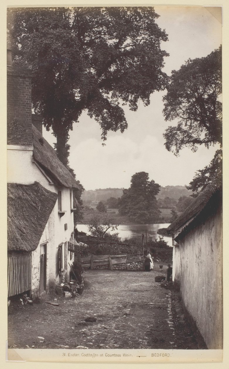 31 Exeter, Cottages at Countess Weir de Francis Bedford