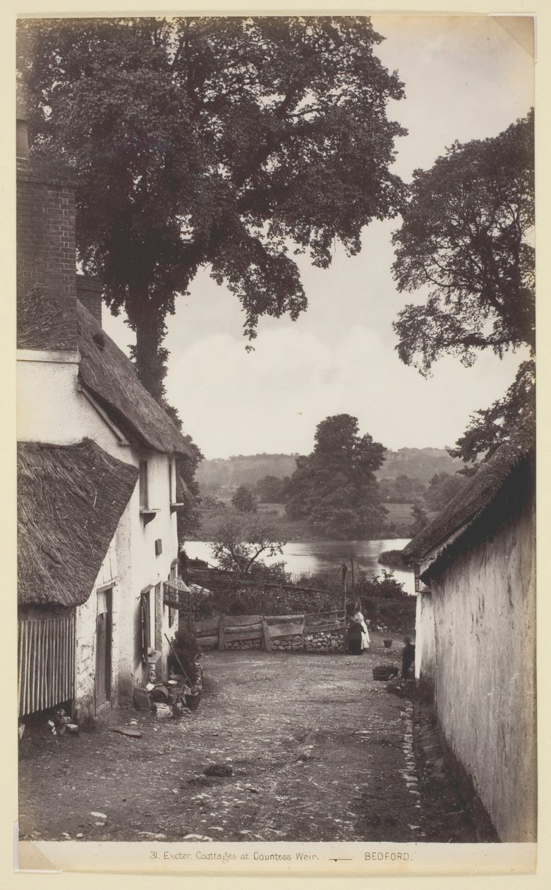 31. Exeter, Cottages at Countess Weir, 186094. de Francis Bedford