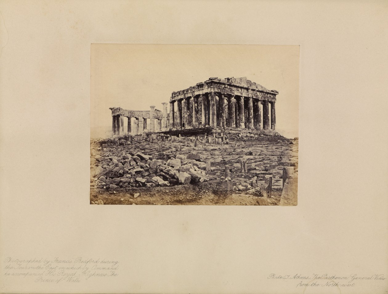 Atenas - O Pártenon, vista geral do noroeste de Francis Bedford