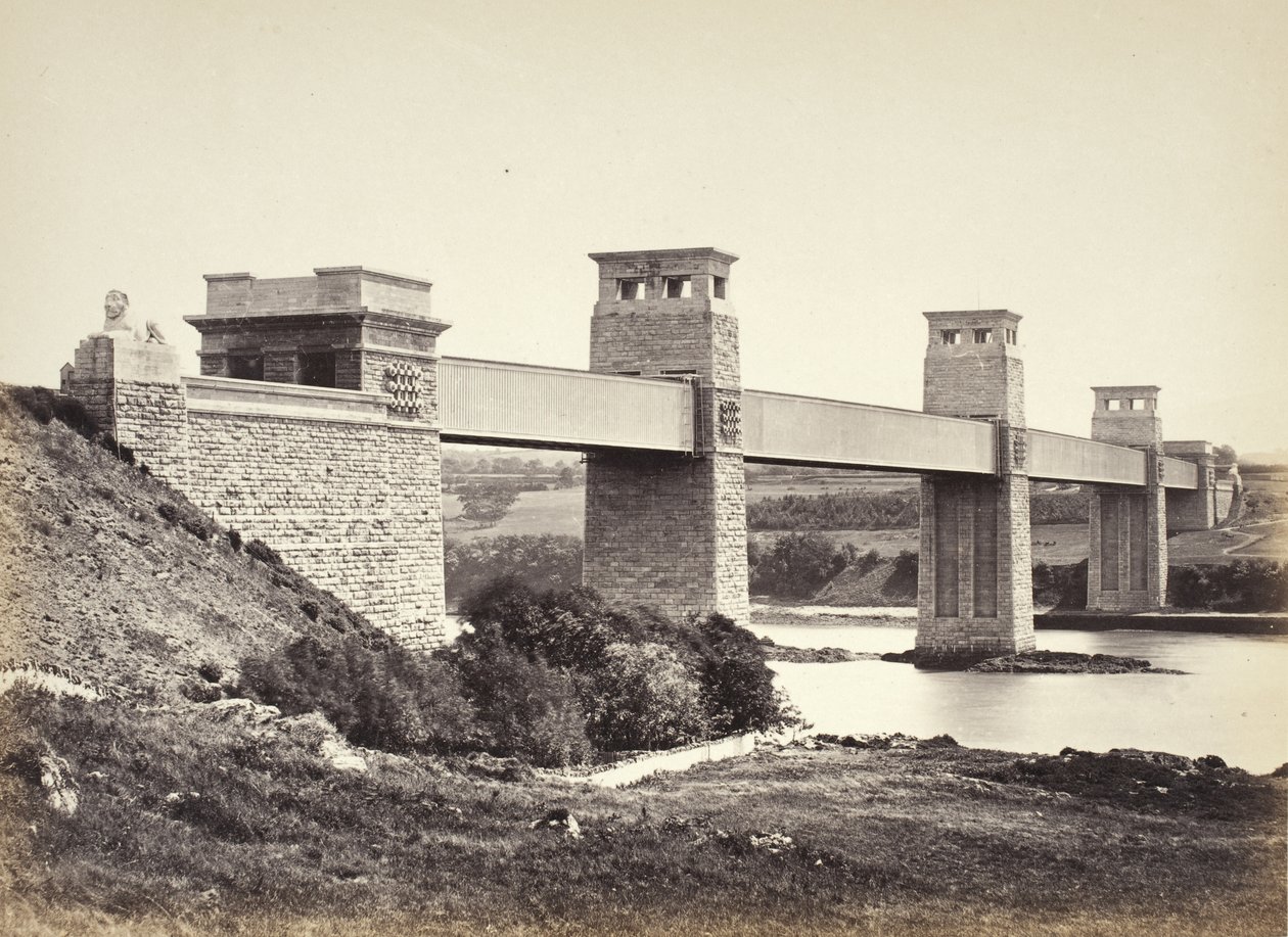 Bangor, a ponte Britannia, de Anglesey (258) de Francis Bedford