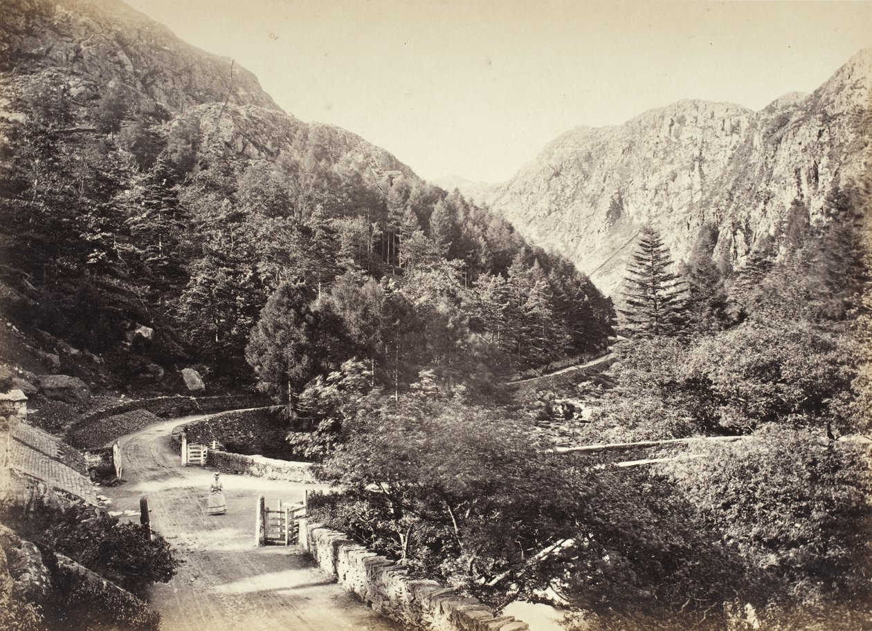 Beddgelert, desfiladeiro de Aberglaslyn, visto da estrada (515) de Francis Bedford