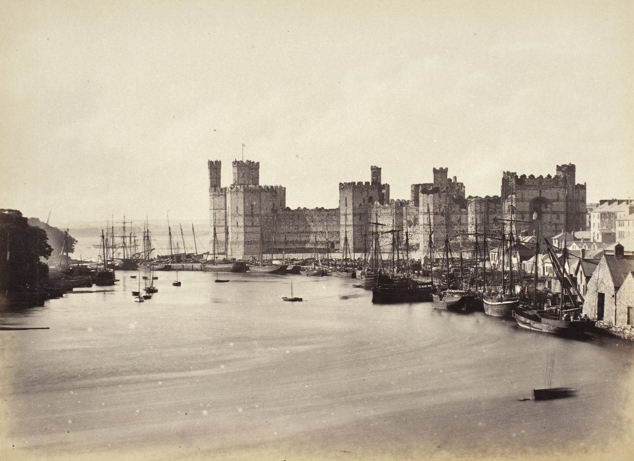 Castelo de Carnarvon e foz do rio (578) de Francis Bedford