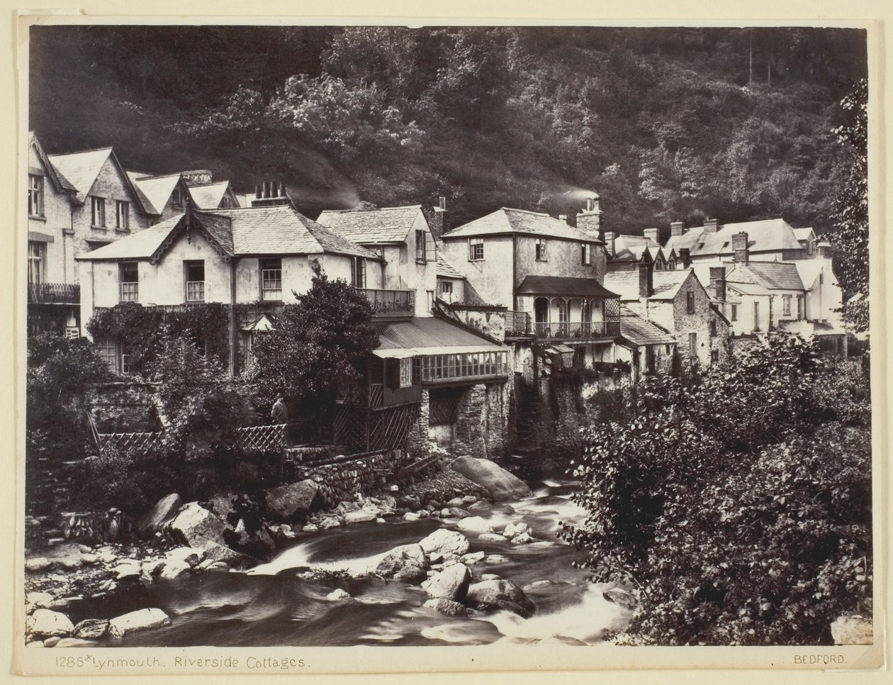 Lynmouth, casas de campo à beira-rio de Francis Bedford