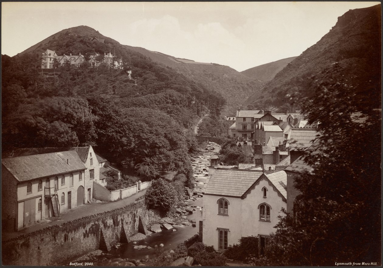 Lynmouth visto de Mars Hill de Francis Bedford