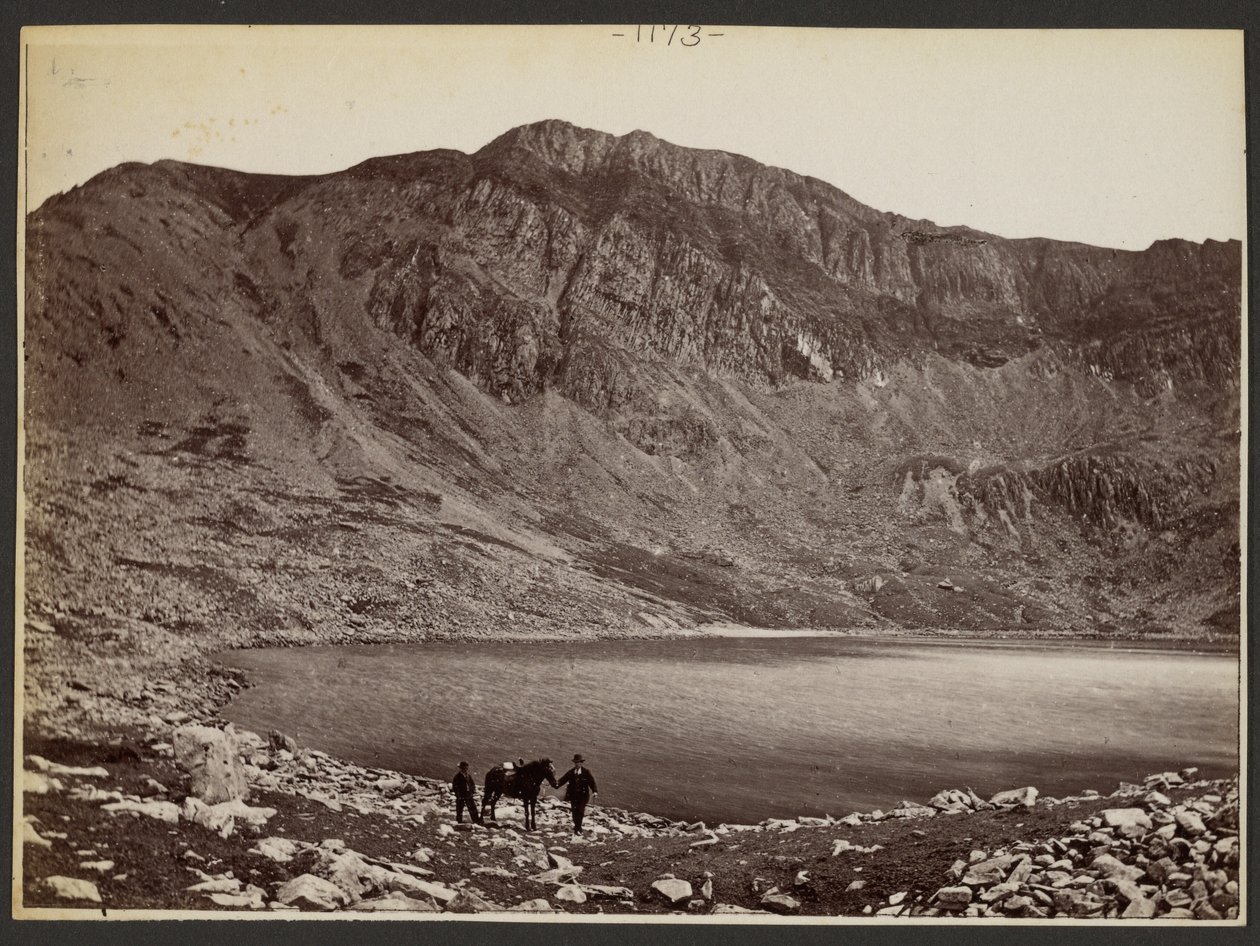 [Homens e cavalos no lago]. de Francis Bedford