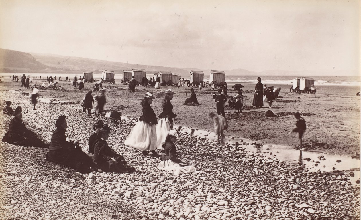 Praia de Pensarn, década de 1860. de Francis Bedford