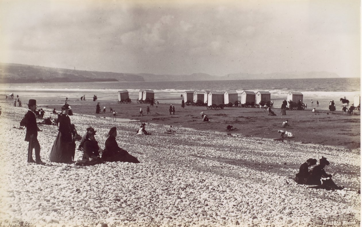 Praia de Pensarn, década de 1870. de Francis Bedford