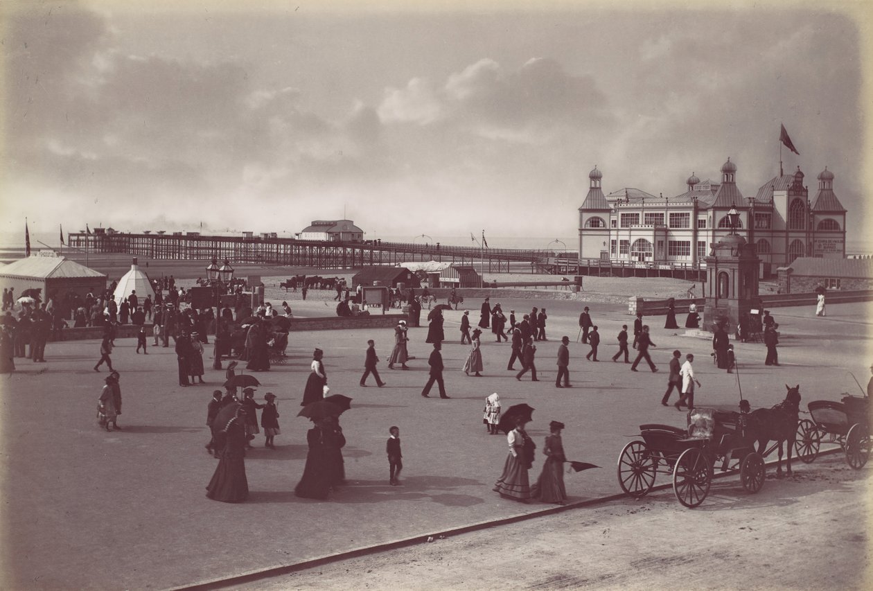 Rhyl. O Pavilhão e o Cais, década de 1870. de Francis Bedford