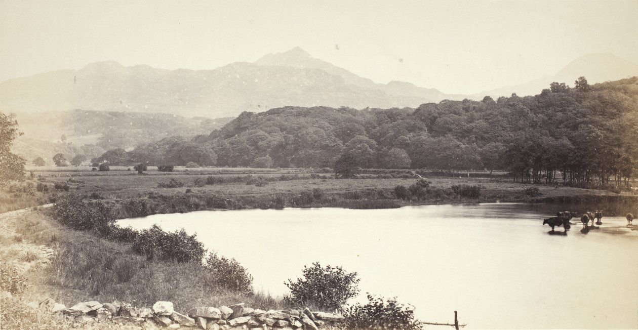 O rio Glaslyn e as montanhas (513) de Francis Bedford