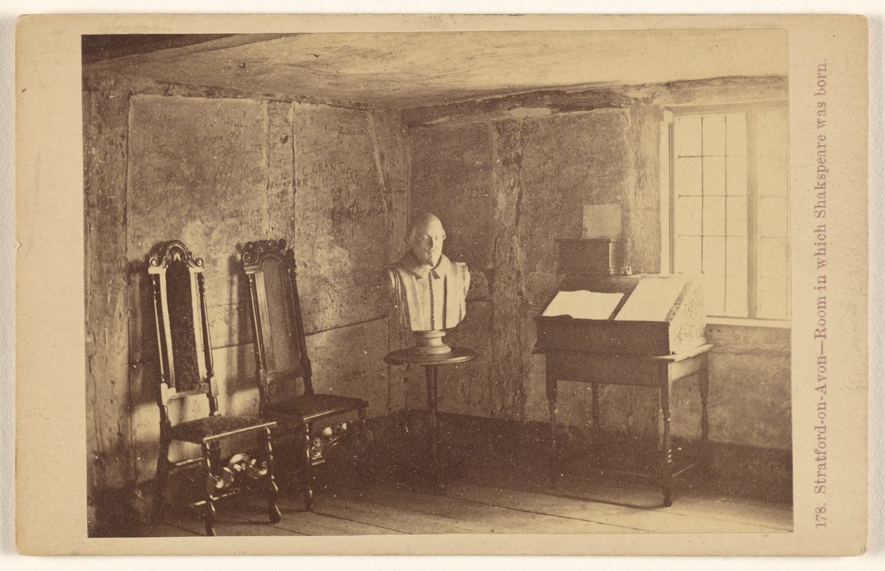 Stratford-upon-Avon - Quarto onde Shakespeare nasceu. de Francis Bedford