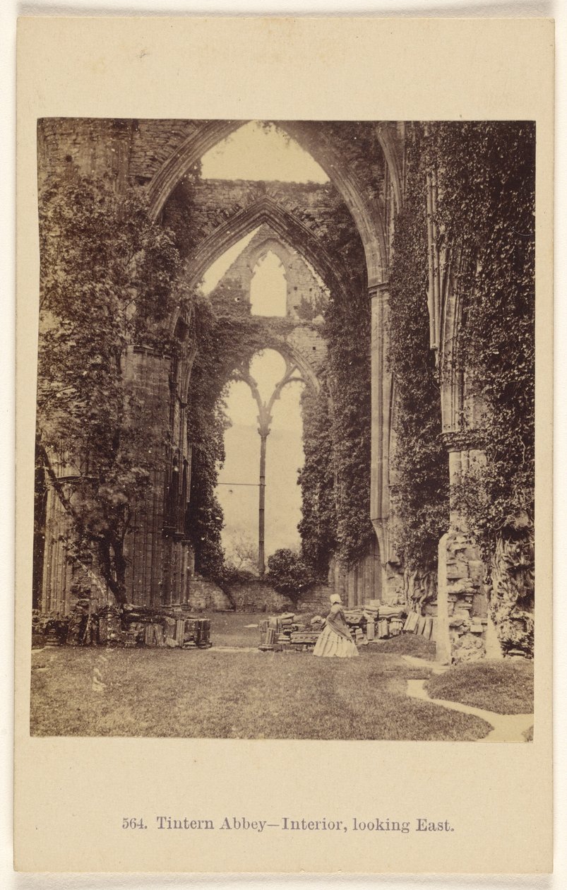 Abadia de Tintern - interior, vista para leste de Francis Bedford
