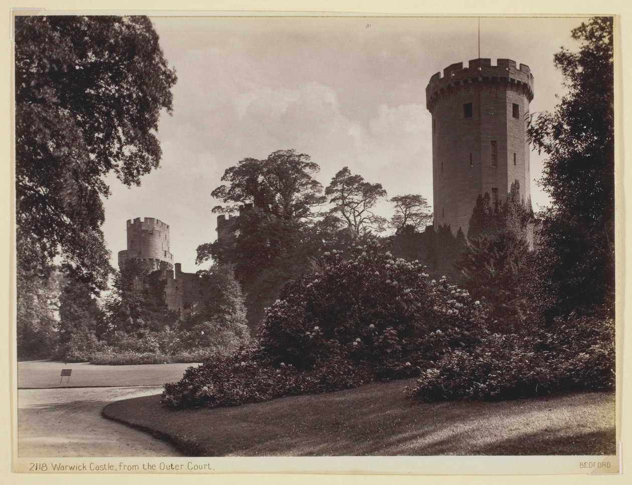 Castelo de Warwick, do pátio externo de Francis Bedford