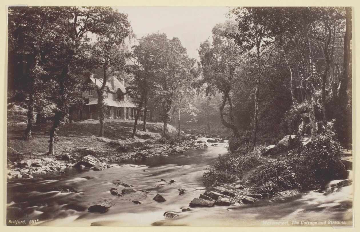 Watersmeet, The Cottage and Streams, 186094. de Francis Bedford