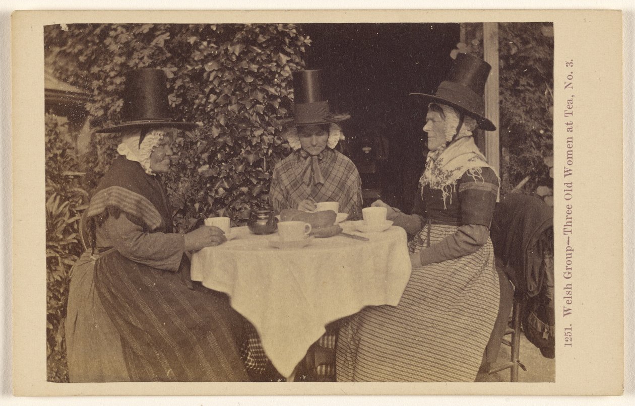 Grupo galês - Três mulheres idosas a tomar chá, n.º 3 de Francis Bedford
