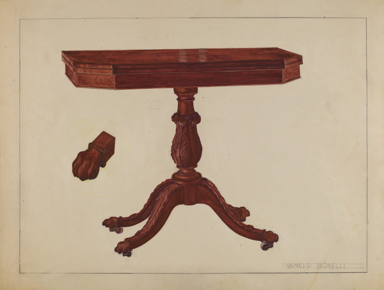 Mesa de cartas de Francis Borelli
