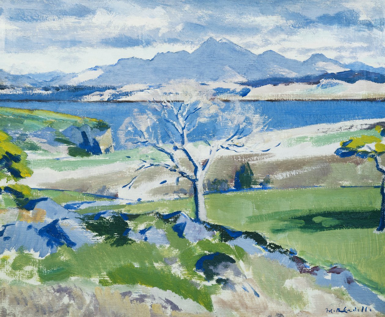 Ben Cruachan de Achnacraig, Mull, c. 1931 (óleo no painel) de Francis Campbell Boileau Cadell
