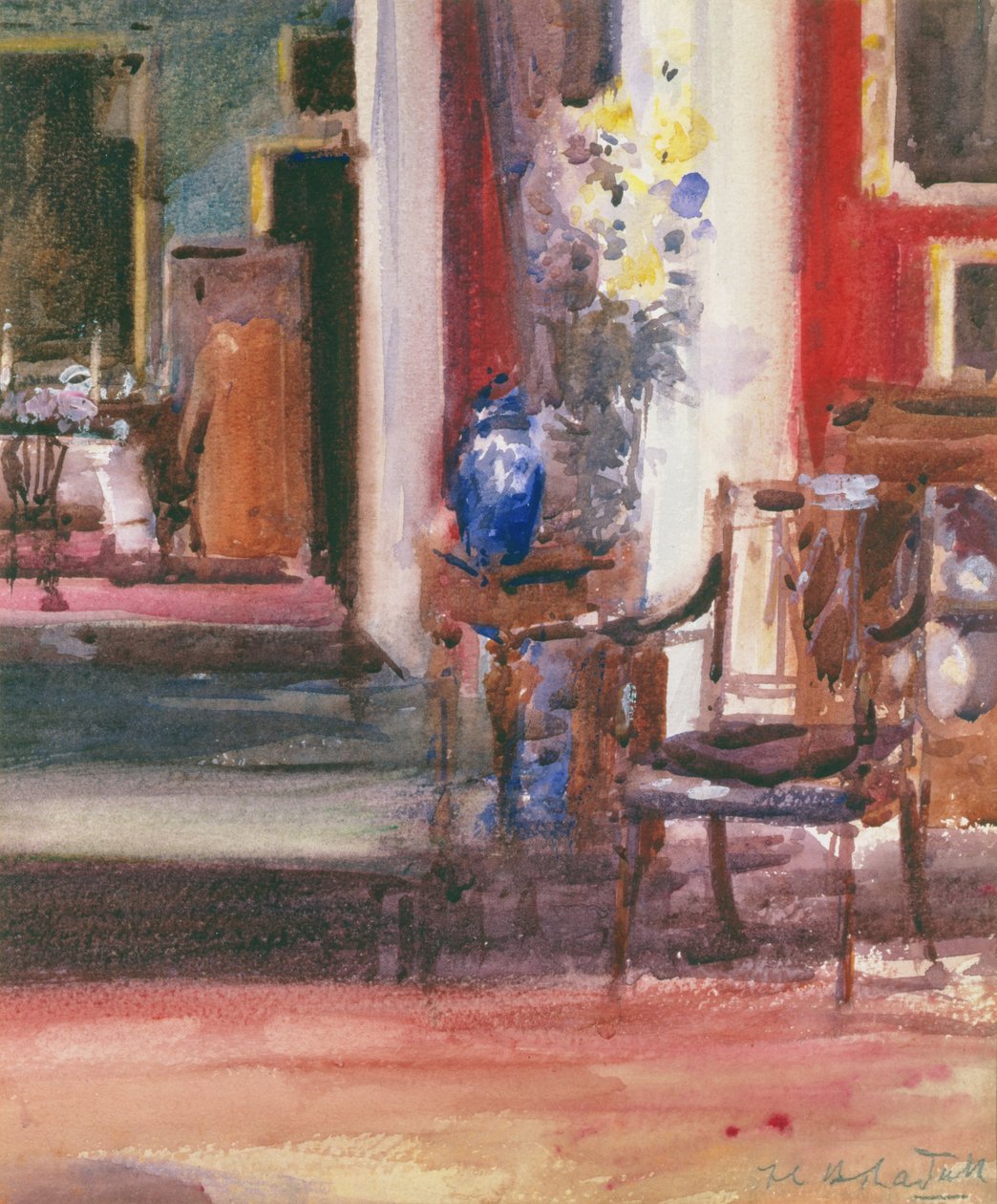 Interior, de, a, casa artistas, ainslie, lugar, edimburgo, (wc, ligado, paper) de Francis Campbell Boileau Cadell