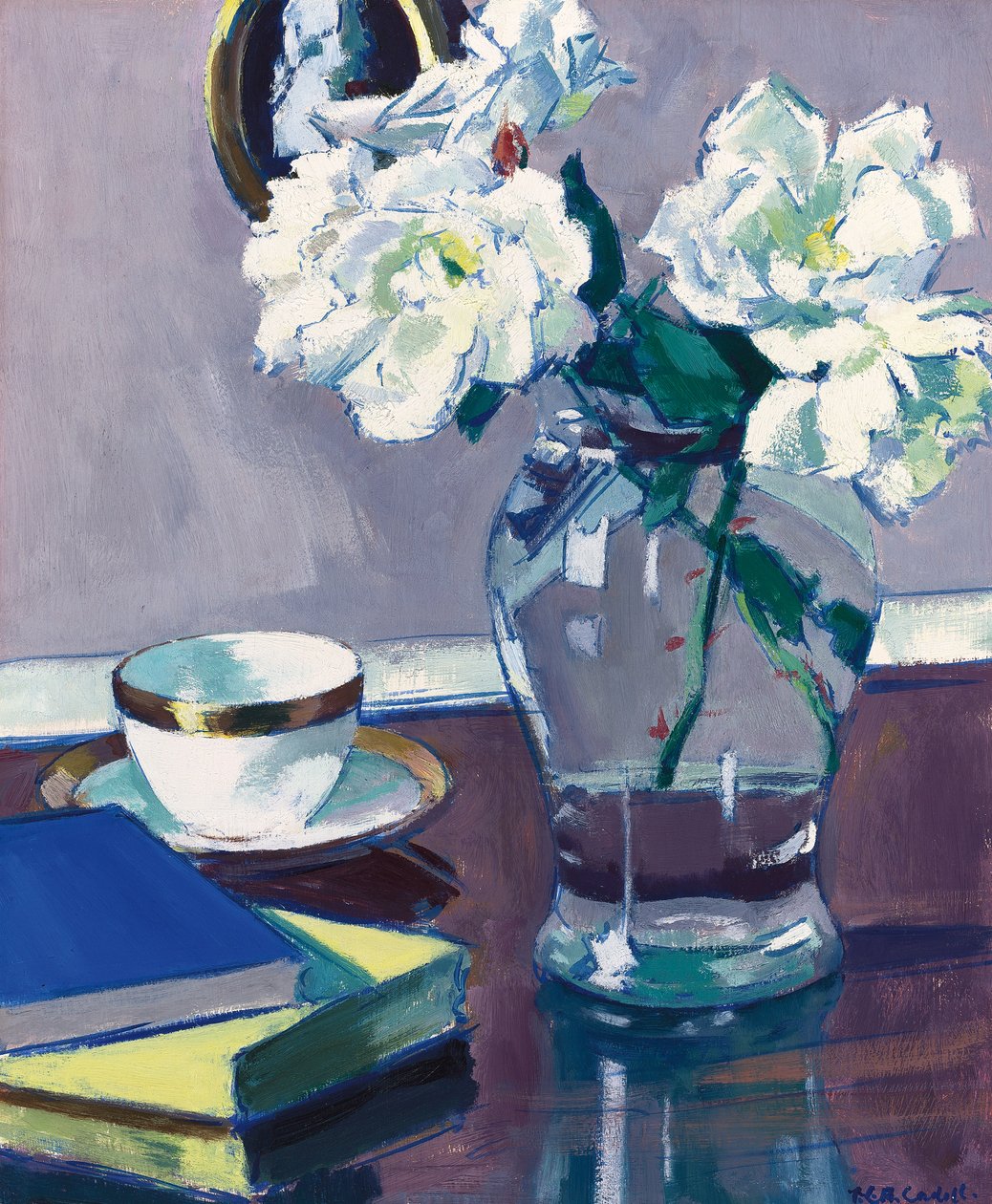 Rosas, final dos anos 1920 (óleo no painel) de Francis Campbell Boileau Cadell