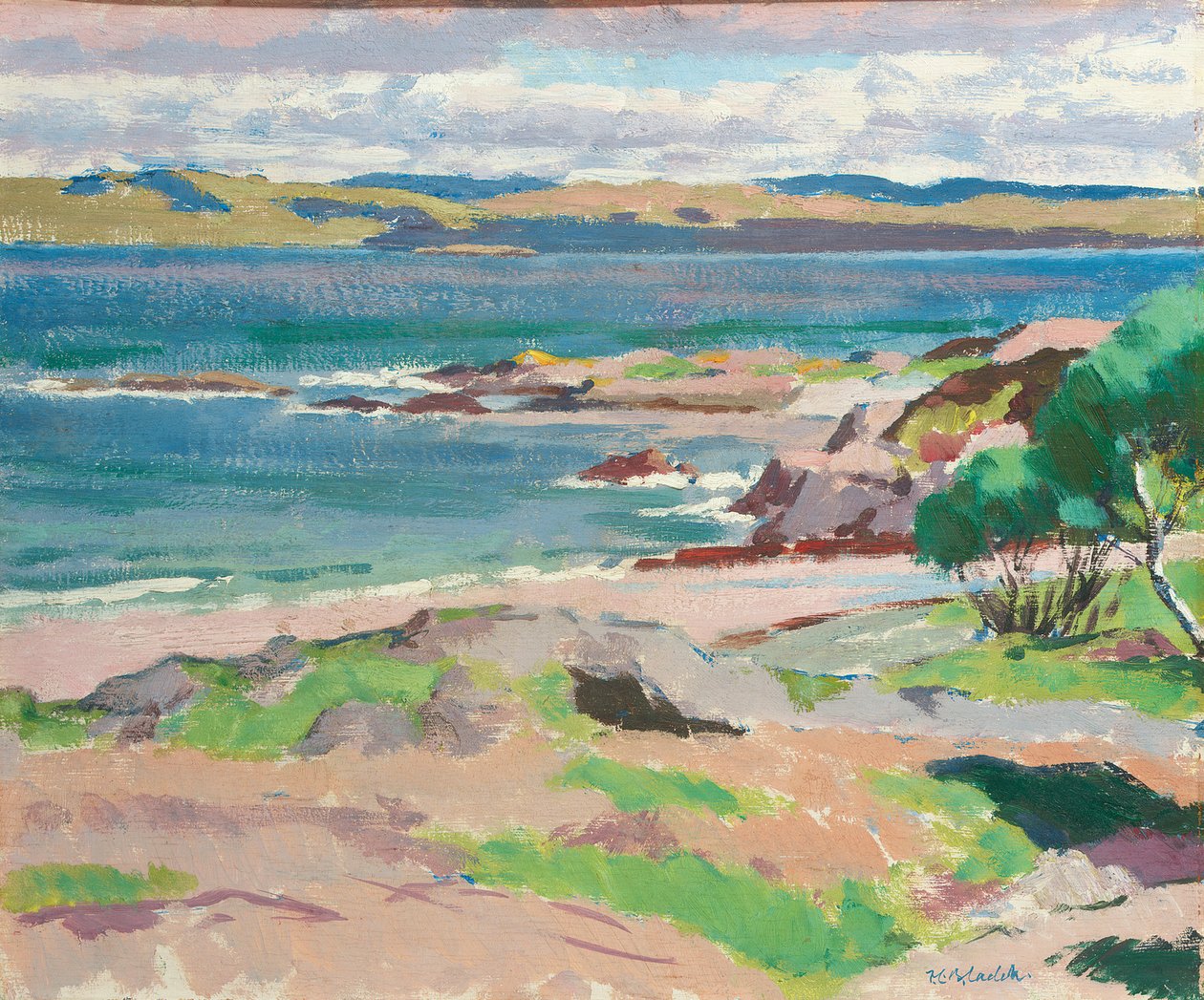 Ross of Mull de Traigh Mhor, Iona (óleo a bordo) de Francis Campbell Boileau Cadell