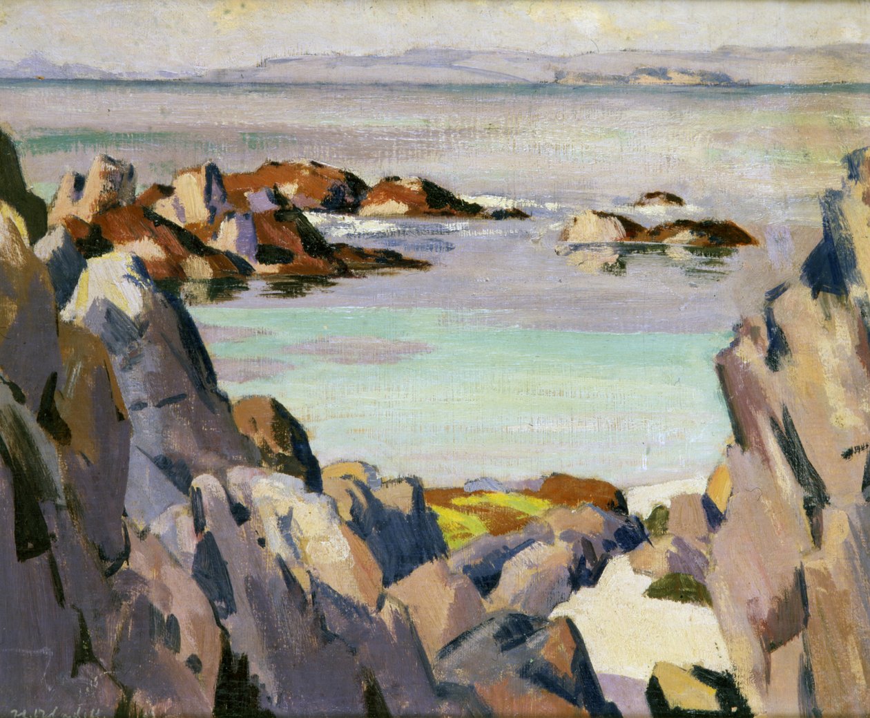 Staffa e Rhum de Iona (óleo sobre tela) de Francis Campbell Boileau Cadell