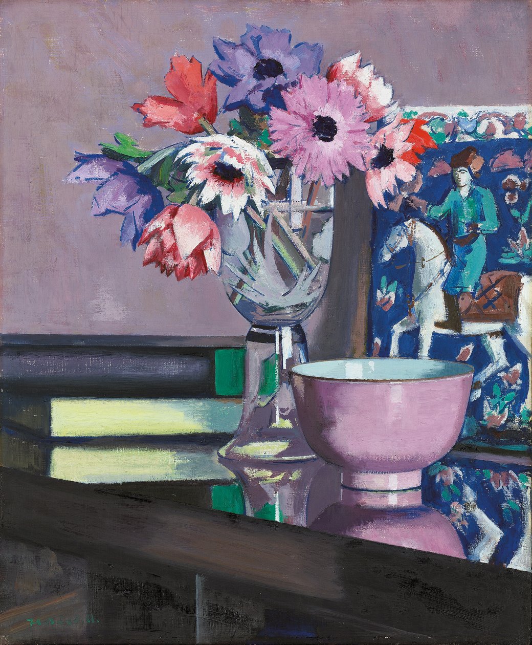 Natureza morta com anêmonas de Francis Campbell Boileau Cadell
