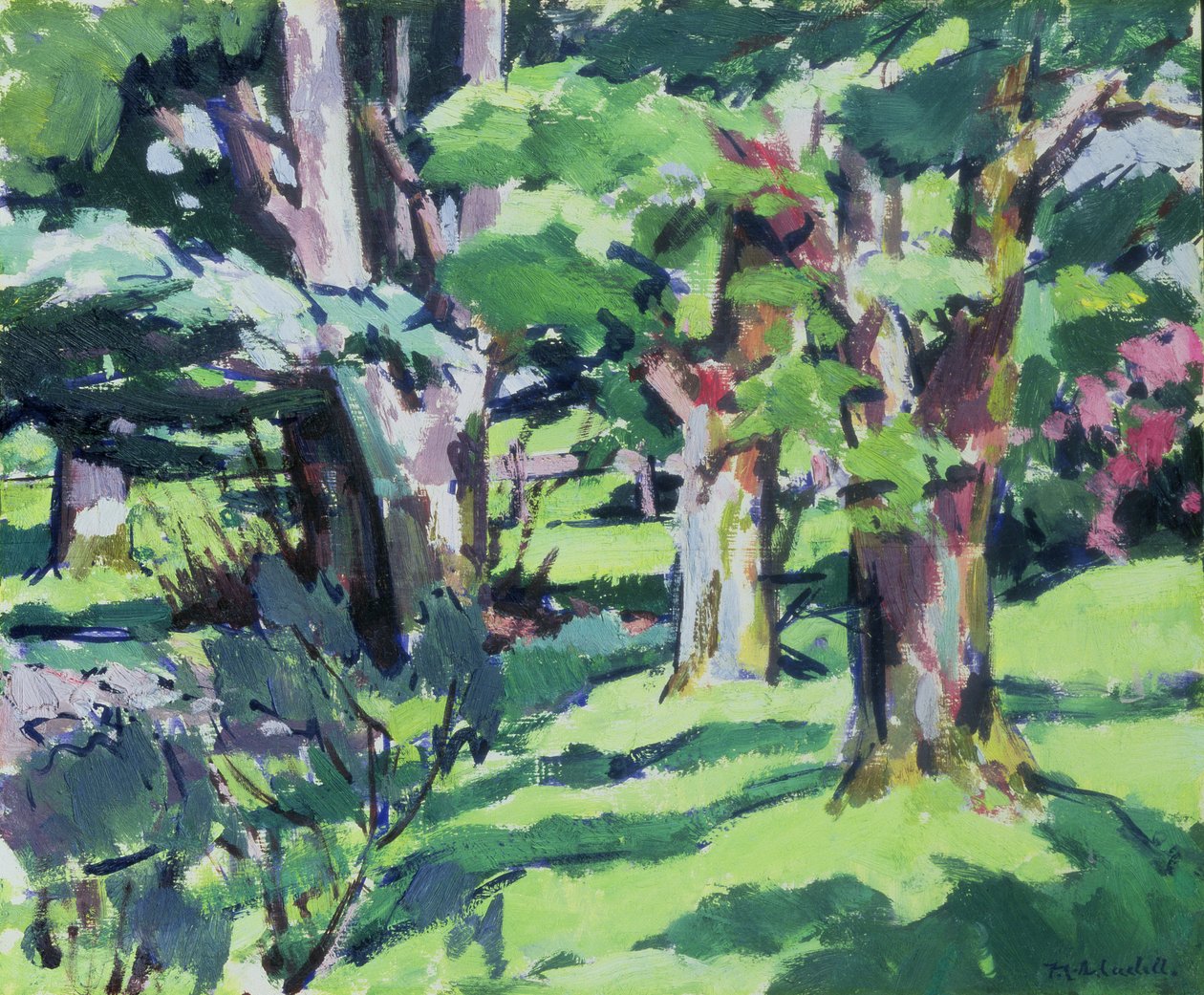 Árvores em Auchinleck, Ayrshire de Francis Campbell Boileau Cadell