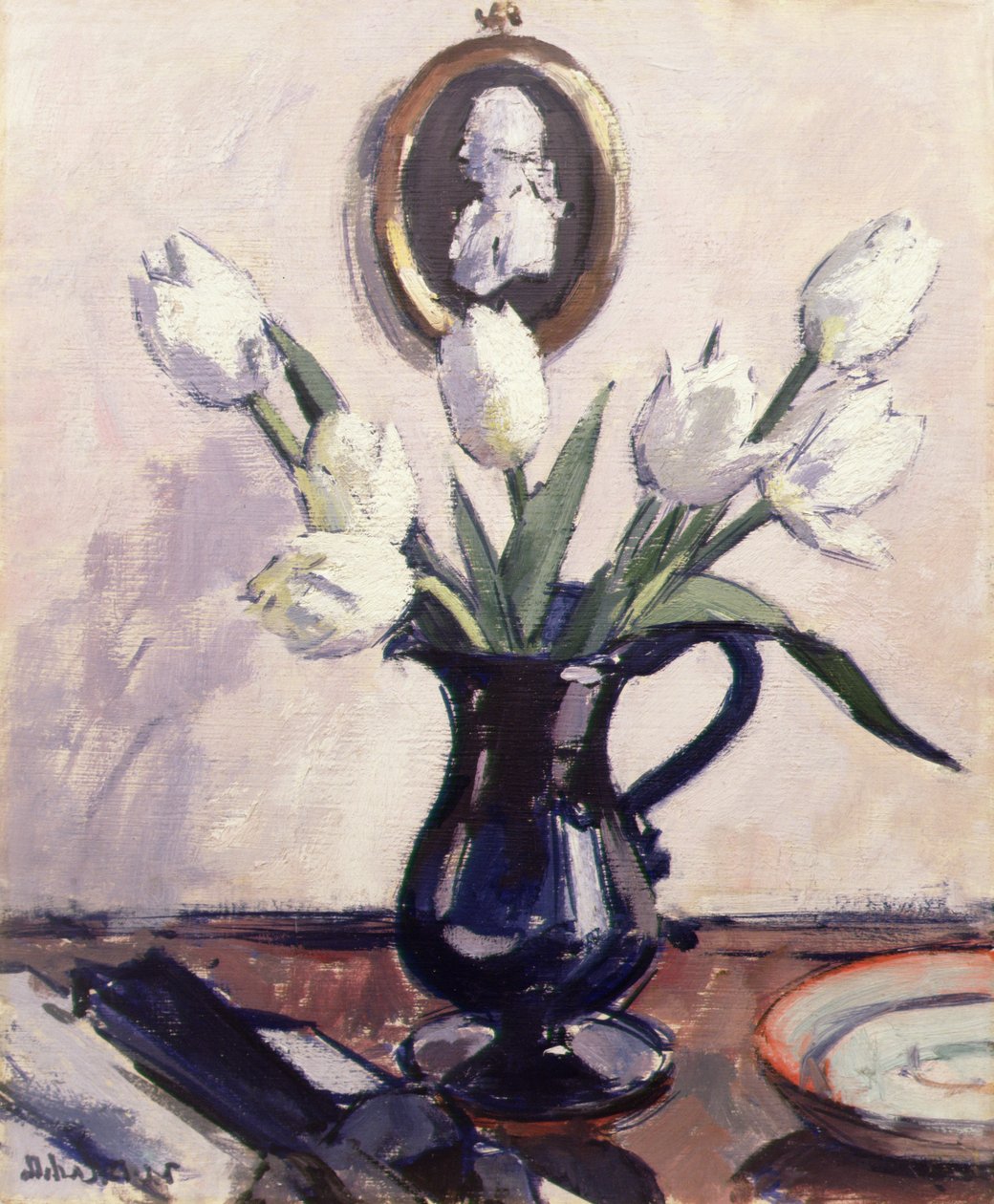 Tulipas, c.1920 (óleo sobre painel) de Francis Campbell Boileau Cadell