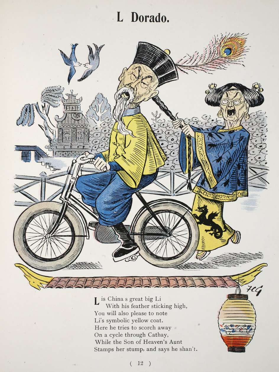 L Dorado, ilustração do alfabeto de Struwwelpeter, verso por Harold Begbie (1871-1929) de Francis Carruthers Gould