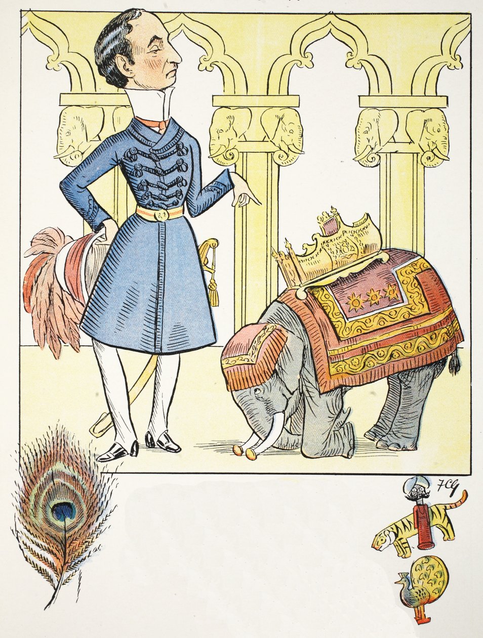 Ode de V, ilustração do alfabeto de Struwwelpeter, verso por Harold Begbie (1871-1929) de Francis Carruthers Gould