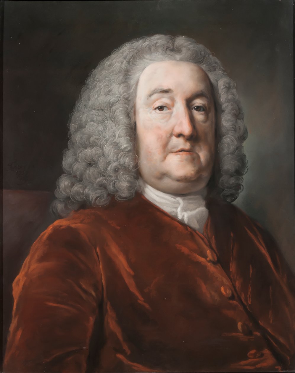 Retrato de Sir Edward Hulse, 1º Baronete, 1757 (pastel sobre papel) de Francis Cotes