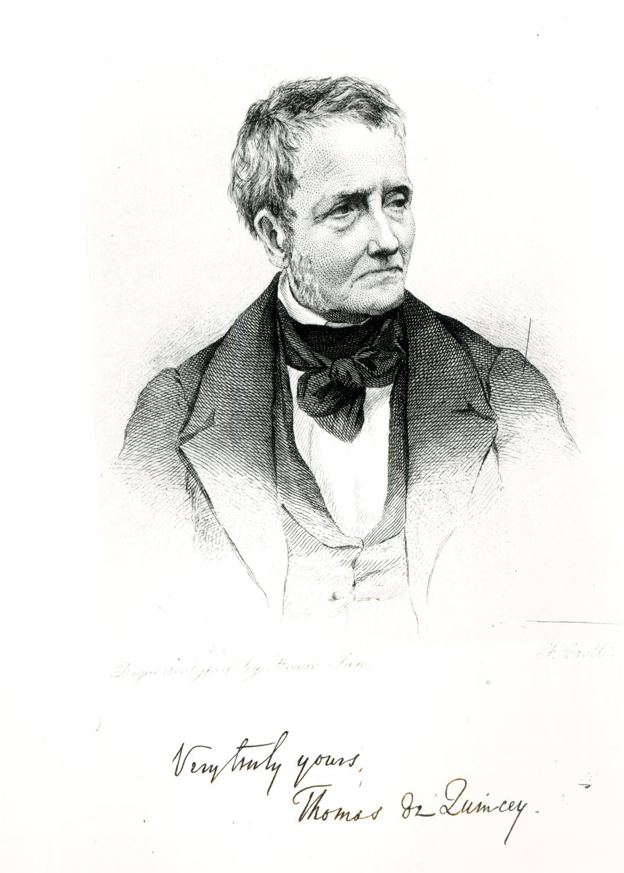 Thomas de Quincey (1785-1859), de uma fotografia de daguerreótipo de Howie de Francis Croll
