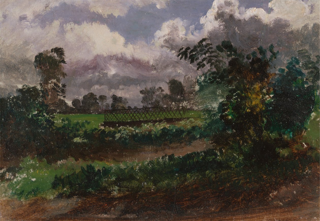Uma Vista através do Jardim do Artista a partir da sua Casa em Exmouth, Devonshire de Francis Danby