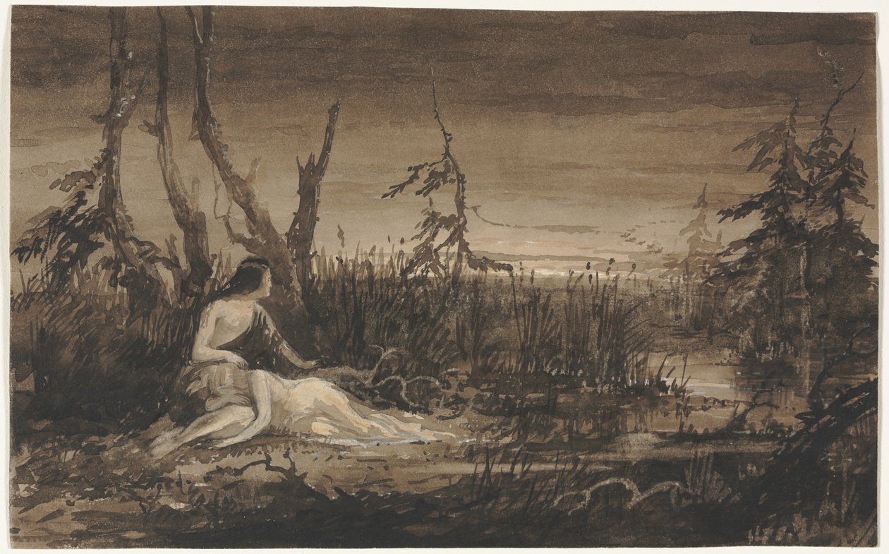 Figuras em uma paisagem. de Francis Danby