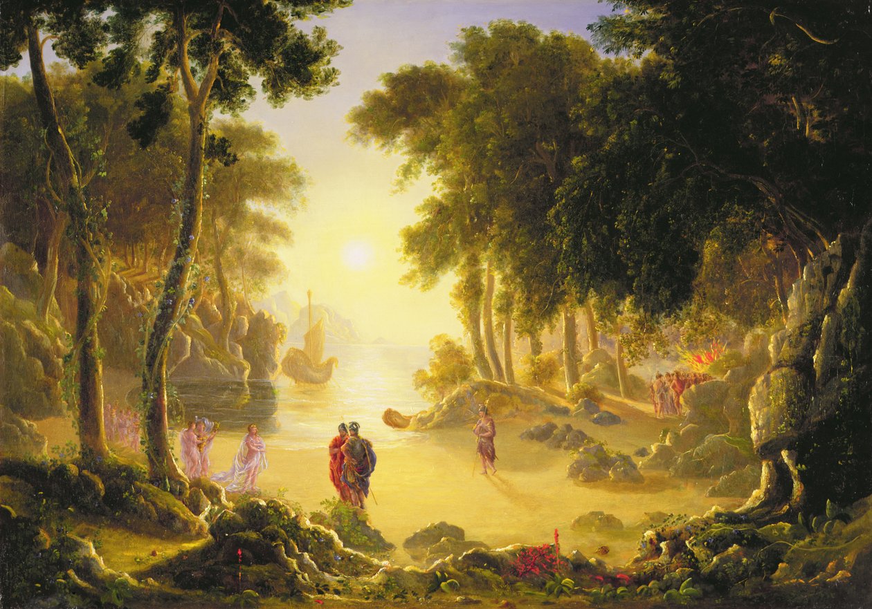 A Ilha Encantada (óleo sobre tela) de Francis Danby