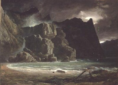 Vista de um lago na Noruega de Francis Danby