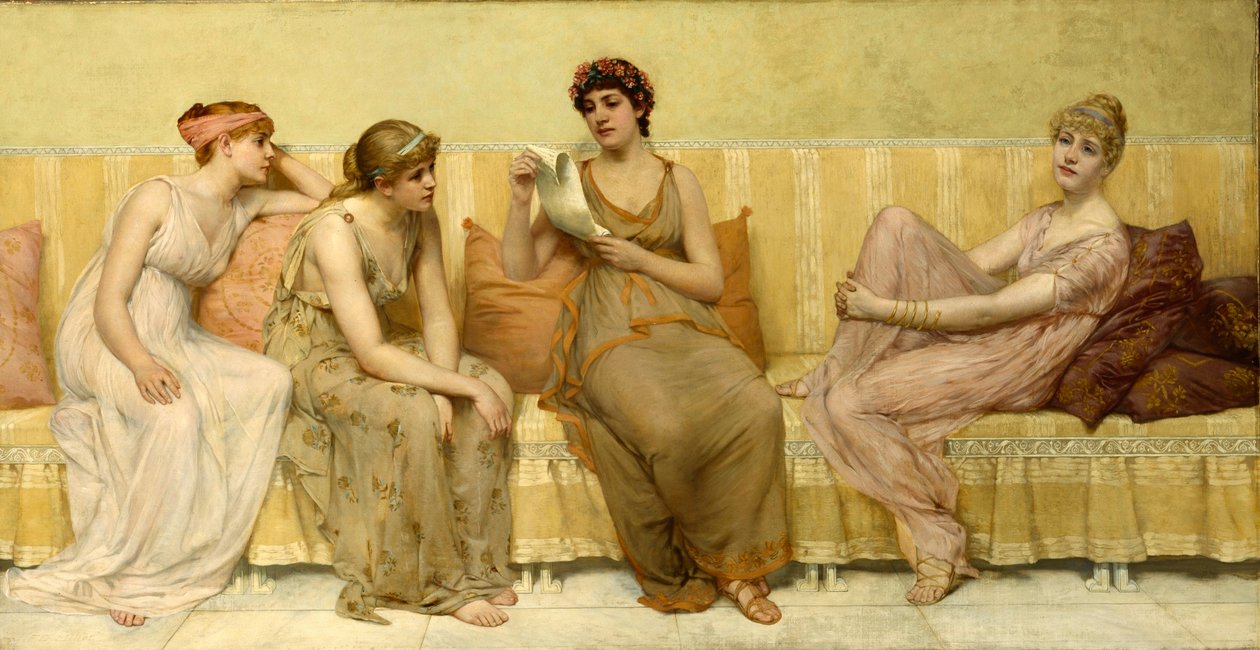 Ler a história de Oenone de Francis Davis Millet