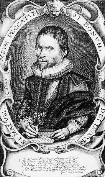 Retrato de George Chapman (c.1559-1634) 1620 (gravura) (foto p - b) de Francis Delaram
